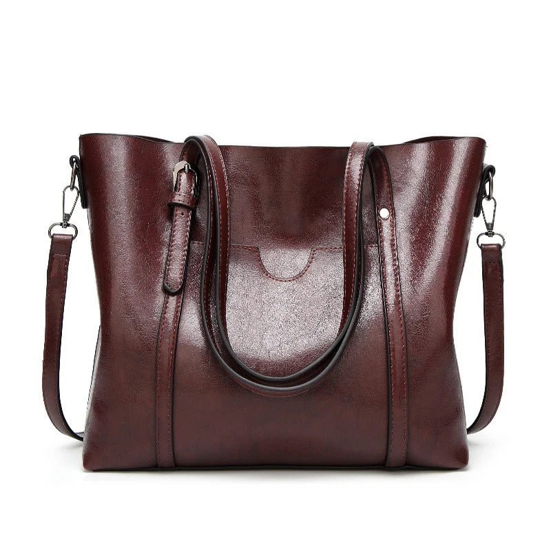 Borsa da donna in pelle - Borsa da lavoro grande ed elegante