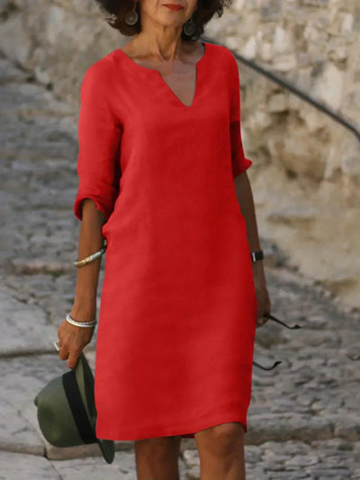 Josette | Robe élégante à col en V