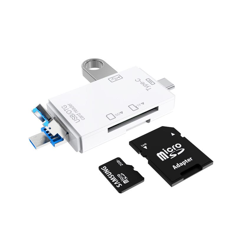 SnapBit | Lecteur de cartes mémoire multifonctions – Transfert de données rapide pour téléphones portables et ordinateurs portables