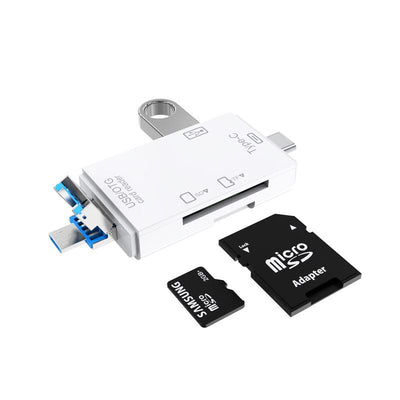 SnapBit | Lecteur de cartes mémoire multifonctions – Transfert de données rapide pour téléphones portables et ordinateurs portables