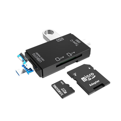 SnapBit | Lecteur de cartes mémoire multifonctions – Transfert de données rapide pour téléphones portables et ordinateurs portables
