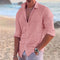 Chemise en lin à manches longues pour homme - Printemps, Été