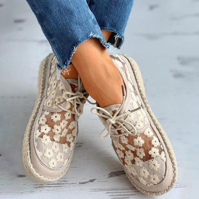 Zapato ortopédico elegante y aireado con estampado floral - Arabella