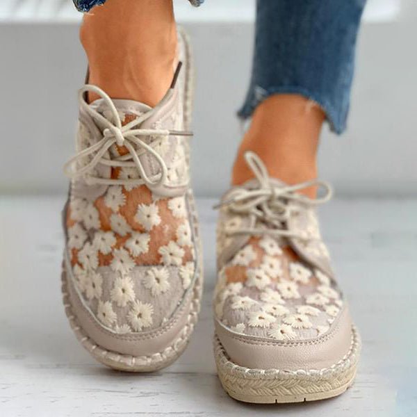 Zapato ortopédico elegante y aireado con estampado floral - Arabella