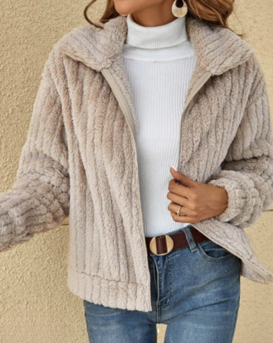 Cardigan da donna in morbido peluche caldo