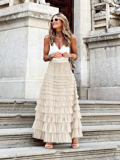 Maxi gonna in tulle multistrato - Aurelie