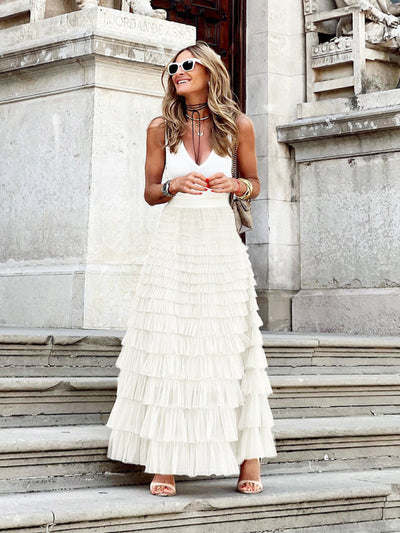 Maxi gonna in tulle multistrato - Aurelie