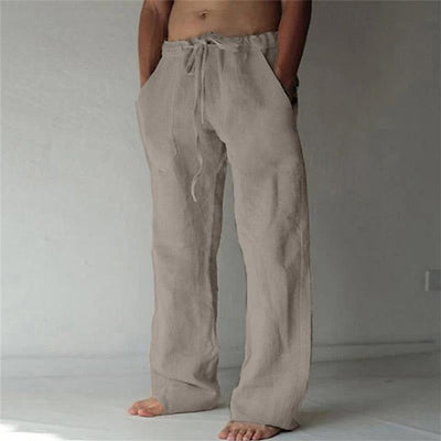 Pantalones anchos de lino para hombre