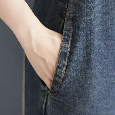 AGATA - Combinaison d'été élégante en jean pour femme