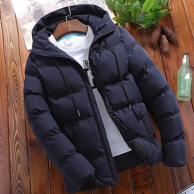 Chaqueta polar con capucha para hombre