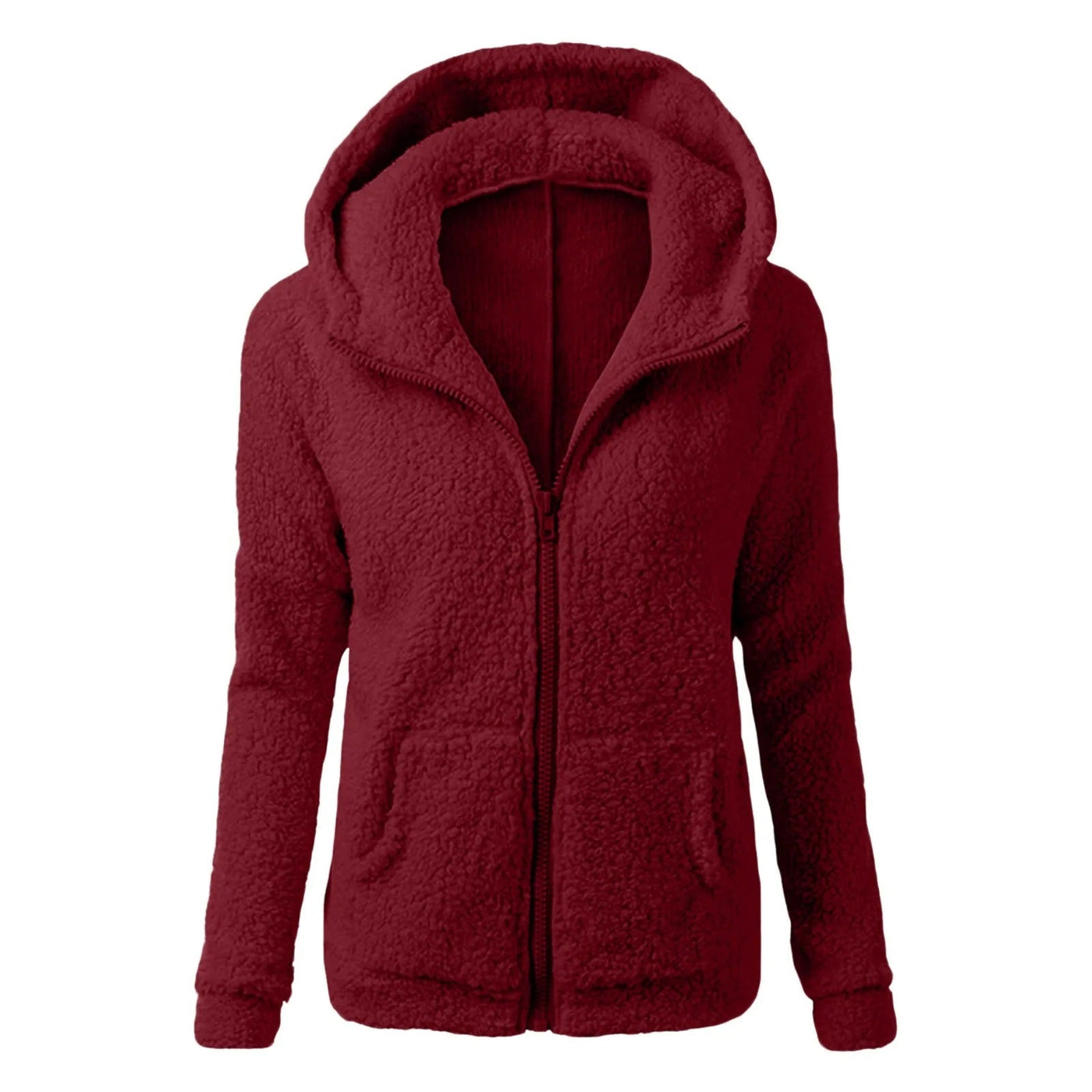 Giacca invernale da donna con cappuccio in pile
