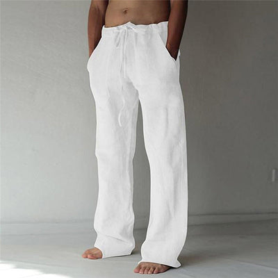 Pantalones anchos de lino para hombre