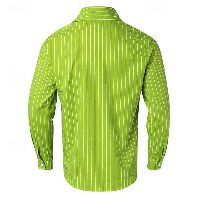 Chemise à manches longues pour homme - Chemise décontractée en coton pour tous les jours