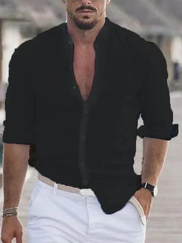 Chemise en lin pour homme - légère et respirante pour l'été