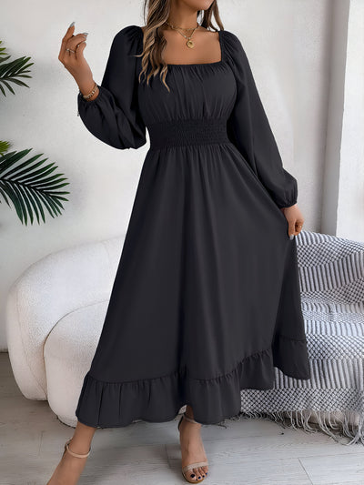 Robe de mariée taille haute à volants pour femme - Idéale pour le printemps/été