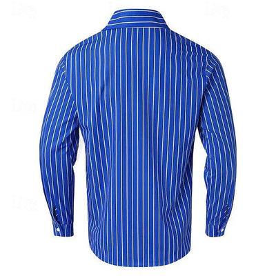 Chemise à manches longues pour homme - Chemise décontractée en coton pour tous les jours